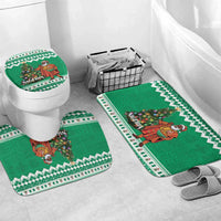 Nigeria Christmas Bathroom Set Black Santa With Jollof Rice - Wonder Print Shop