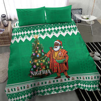 Nigeria Christmas Bedding Set Black Santa With Jollof Rice - Wonder Print Shop