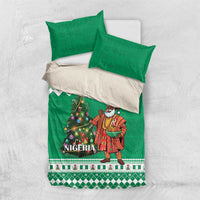 Nigeria Christmas Bedding Set Black Santa With Jollof Rice - Wonder Print Shop