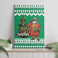 Nigeria Christmas Canvas Wall Art Black Santa With Jollof Rice - Wonder Print Shop