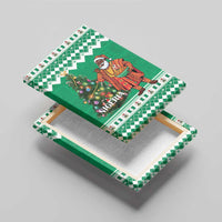 Nigeria Christmas Canvas Wall Art Black Santa With Jollof Rice - Wonder Print Shop