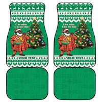 Personalized Nigeria Christmas Car Mats Black Santa With Jollof Rice - Wonder Print Shop