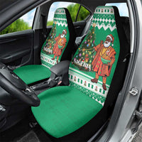 Nigeria Christmas Car Seat Cover Black Santa With Jollof Rice - Wonder Print Shop