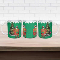 Nigeria Christmas Ceramic Mug Black Santa With Jollof Rice - Wonder Print Shop