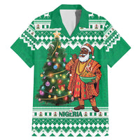 Personalized Nigeria Christmas Family Matching Mermaid Dress and Hawaiian Shirt Black Santa With Jollof Rice - Wonder Print Shop