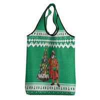 Nigeria Christmas Grocery Bag Black Santa With Jollof Rice - Wonder Print Shop