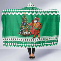 Nigeria Christmas Hooded Blanket Black Santa With Jollof Rice - Wonder Print Shop