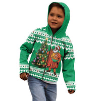 Personalized Nigeria Christmas Kid Hoodie Black Santa With Jollof Rice - Wonder Print Shop