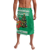 Personalized Nigeria Christmas Lavalava Black Santa With Jollof Rice - Wonder Print Shop