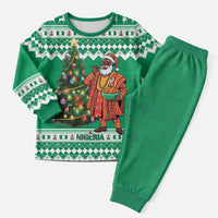 Nigeria Christmas Pajama Set Black Santa With Jollof Rice - Wonder Print Shop