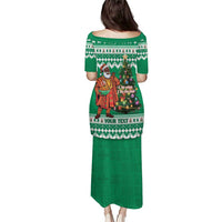 Personalized Nigeria Christmas Puletasi Black Santa With Jollof Rice - Wonder Print Shop