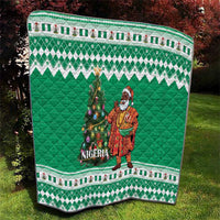 Nigeria Christmas Quilt Black Santa With Jollof Rice - Wonder Print Shop