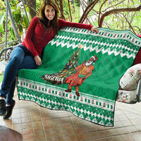 Nigeria Christmas Quilt Black Santa With Jollof Rice - Wonder Print Shop