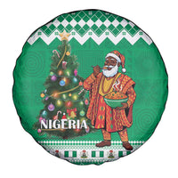Nigeria Christmas Spare Tire Cover Black Santa With Jollof Rice - Wonder Print Shop