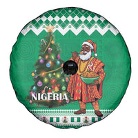 Nigeria Christmas Spare Tire Cover Black Santa With Jollof Rice - Wonder Print Shop