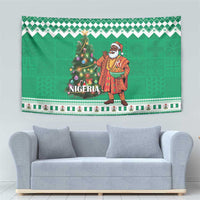 Nigeria Christmas Tapestry Black Santa With Jollof Rice - Wonder Print Shop