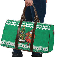 Nigeria Christmas Travel Bag Black Santa With Jollof Rice - Wonder Print Shop