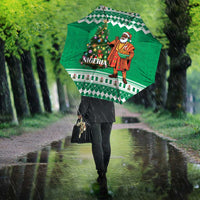 Nigeria Christmas Umbrella Black Santa With Jollof Rice - Wonder Print Shop
