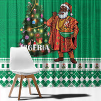 Nigeria Christmas Window Curtain Black Santa With Jollof Rice - Wonder Print Shop