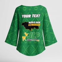 Personalized Jamaica Labour Party Kimono Sleeve Blouse Choose Jamica - Wonder Print Shop
