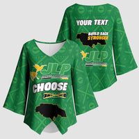Personalized Jamaica Labour Party Kimono Sleeve Blouse Choose Jamica - Wonder Print Shop