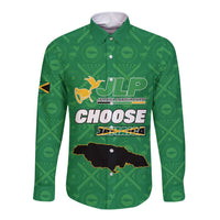 Personalized Jamaica Labour Party Long Sleeve Button Shirt Choose Jamica - Wonder Print Shop