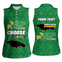 Personalized Jamaica Labour Party Women Sleeveless Polo Shirt Choose Jamica - Wonder Print Shop
