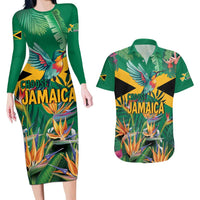 JLP 1PM Holness Couples Matching Long Sleeve Bodycon Dress and Hawaiian Shirt Jamaica Labour Party - Tropical Style - Wonder Print Shop