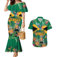 JLP 1PM Holness Couples Matching Mermaid Dress and Hawaiian Shirt Jamaica Labour Party - Tropical Style - Wonder Print Shop