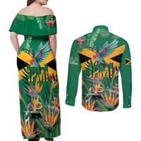 JLP 1PM Holness Couples Matching Off Shoulder Maxi Dress and Long Sleeve Button Shirt Jamaica Labour Party - Tropical Style - Wonder Print Shop