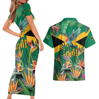 JLP 1PM Holness Couples Matching Short Sleeve Bodycon Dress and Hawaiian Shirt Jamaica Labour Party - Tropical Style - Wonder Print Shop
