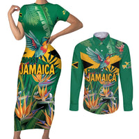 JLP 1PM Holness Couples Matching Short Sleeve Bodycon Dress and Long Sleeve Button Shirt Jamaica Labour Party - Tropical Style - Wonder Print Shop