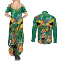 JLP 1PM Holness Couples Matching Summer Maxi Dress and Long Sleeve Button Shirt Jamaica Labour Party - Tropical Style - Wonder Print Shop