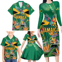 JLP 1PM Holness Family Matching Long Sleeve Bodycon Dress and Hawaiian Shirt Jamaica Labour Party - Tropical Style - Wonder Print Shop