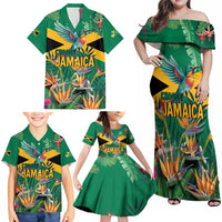 JLP 1PM Holness Family Matching Off Shoulder Maxi Dress and Hawaiian Shirt Jamaica Labour Party - Tropical Style - Wonder Print Shop