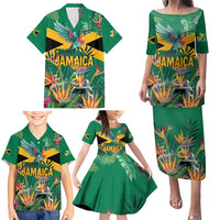 JLP 1PM Holness Family Matching Puletasi and Hawaiian Shirt Jamaica Labour Party - Tropical Style - Wonder Print Shop