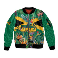 JLP 1PM Holness Sleeve Zip Bomber Jacket Jamaica Labour Party - Tropical Style - Wonder Print Shop