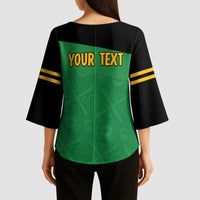 Personalized Jamaica Labour Party Kimono Sleeve Blouse Proud Supporters - Wonder Print Shop