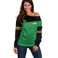 Personalized Jamaica Labour Party Off Shoulder Sweater Proud Supporters - Wonder Print Shop