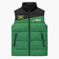 Personalized Jamaica Labour Party Sleeveless Puffer Jacket Proud Supporters - Wonder Print Shop