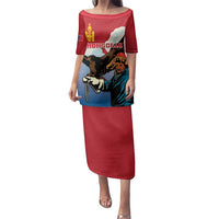 Personalised Mongolia Family Matching Puletasi and Hawaiian Shirt Eagle Hunters - Wonder Print Shop