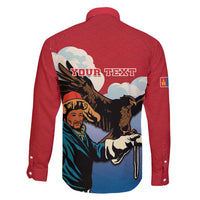 Personalised Mongolia Family Matching Tank Maxi Dress and Hawaiian Shirt Eagle Hunters - Wonder Print Shop