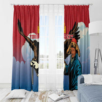Personalised Mongolia Window Curtain Eagle Hunters - Wonder Print Shop