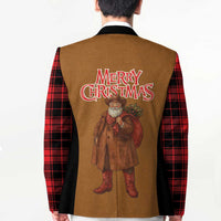 Santa Western Cowboy Christmas Blazer Plaid Black Red Vest Style - Wonder Print Shop