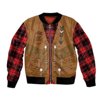 Santa Western Cowboy Christmas Bomber Jacket Plaid Black Red Vest Style - Wonder Print Shop