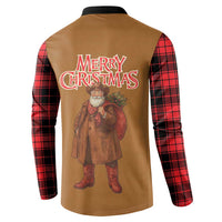Santa Western Cowboy Christmas Button Sweatshirt Plaid Black Red Vest Style - Wonder Print Shop