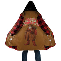 Santa Western Cowboy Christmas Cloak Plaid Black Red Vest Style - Wonder Print Shop