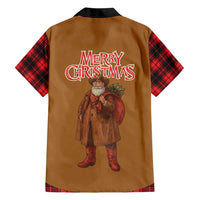 Santa Western Cowboy Christmas Hawaiian Shirt Plaid Black Red Vest Style - Wonder Print Shop