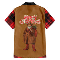 Santa Western Cowboy Christmas Hawaiian Shirt Plaid Black Red Vest Style - Wonder Print Shop