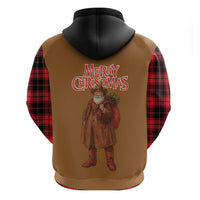 Santa Western Cowboy Christmas Hoodie Plaid Black Red Vest Style - Wonder Print Shop